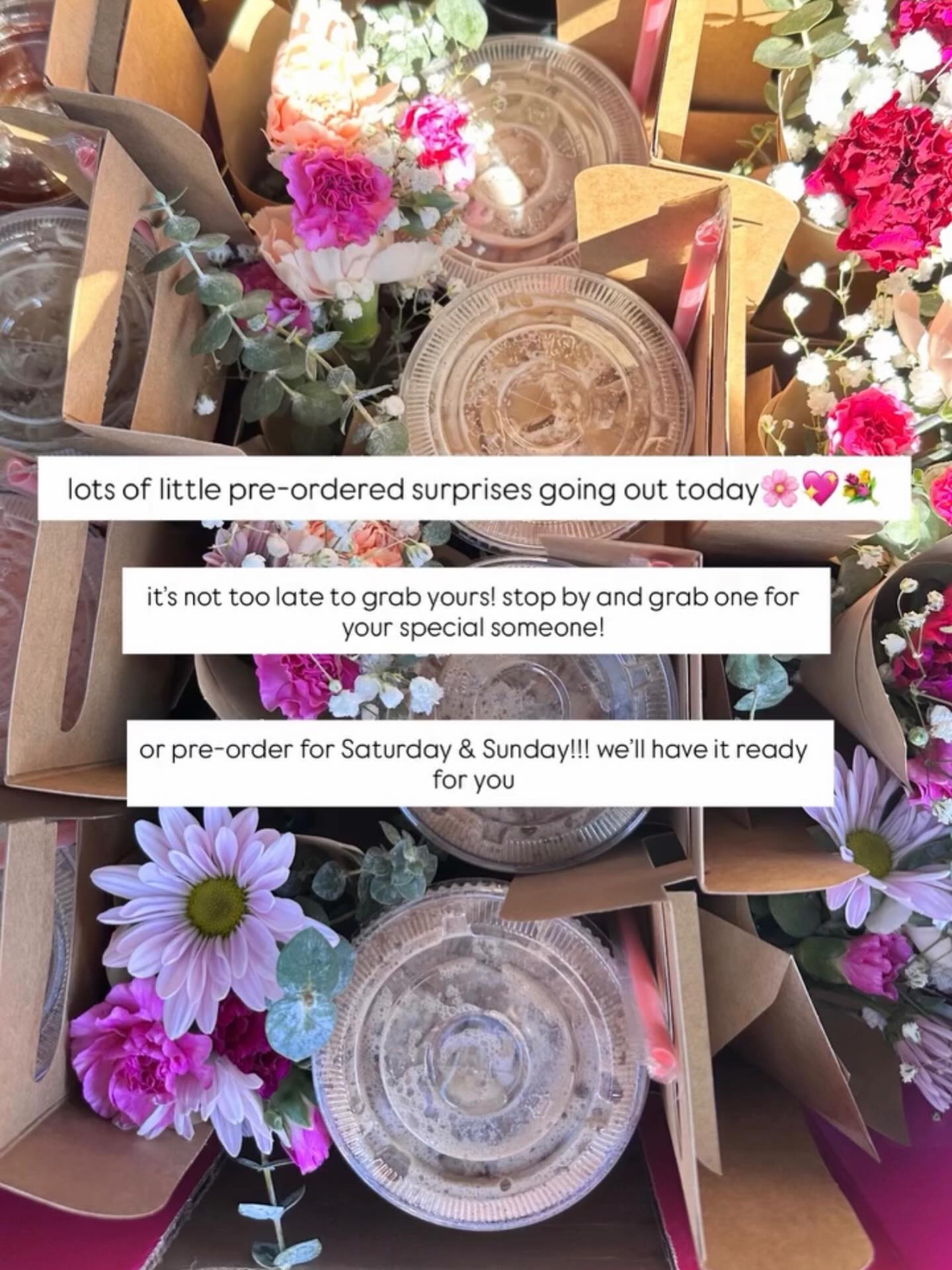 Don’t miss out on this LOVELY special we have going 💐💖   Today, Saturday, & Sunday!!! Message us to pre-order!!!