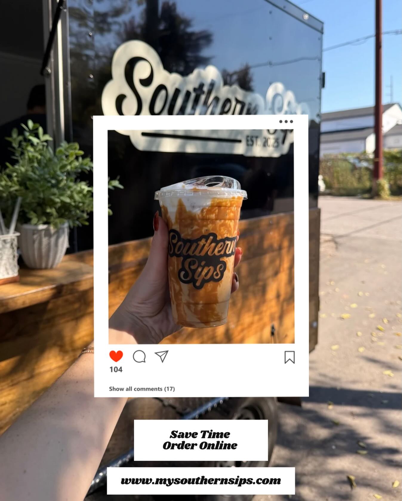 ✨SAVE TIME & ORDER ONLINE✨  Order on www.mysouthernsips.com and use our curbside pickup!!!  #southernsips  #wilsoncounty  #coffeetrailer  #foodies  #coffee